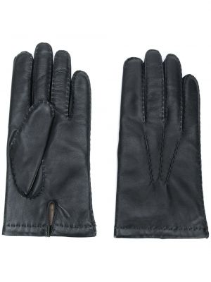 Leder handschuh N.peal schwarz