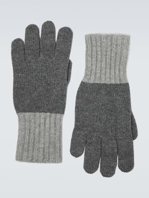 Vlněné rukavice Thom Browne šedé