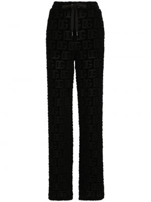 Rovné kalhoty relaxed fit Dolce & Gabbana černé