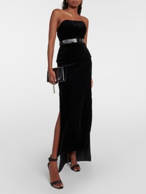 Bavlnená dlhá sukňa Max Mara čierna