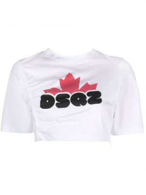 Tričko s potlačou Dsquared2 biela