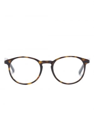 Raštuotos akiniai Moncler Eyewear ruda