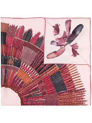 Pañuelo con cuentas con plumas de plumas Longchamp rosa