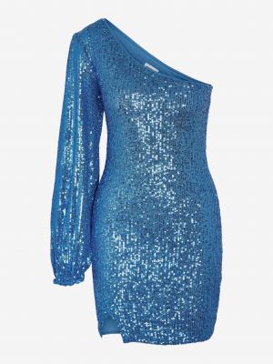 Pouzdrové šaty s flitry Noisy May modré