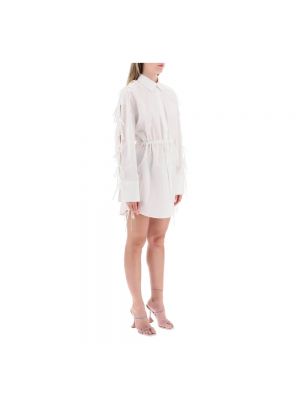 Mini vestido de algodón Msgm blanco