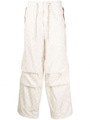 Pantaloni cu picior drept Five Cm alb