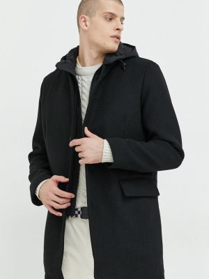 Вълнено палто с изолация Tom Tailor черно