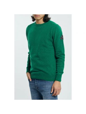 Jersey de lana de cachemir de tela jersey Roy Roger's verde
