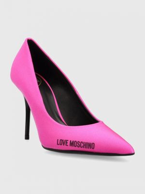 Czółenka szpilki Love Moschino różowa