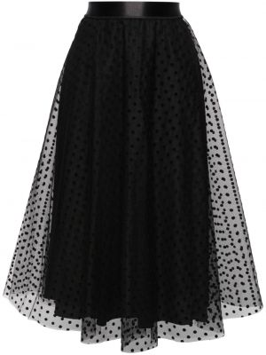 Tylové puntíkaté sukně Nissa černé