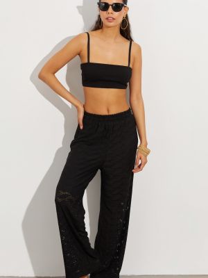 Hímzett nadrág Cool & Sexy fekete