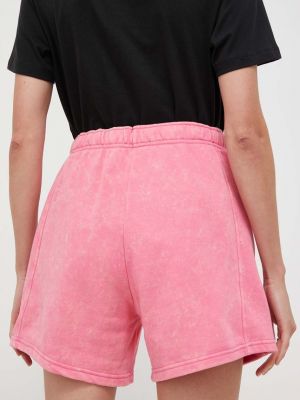 Pantaloni cu talie înaltă Adidas roz