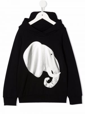 Hoodie con stampa Wauw Capow By Bangbang nero