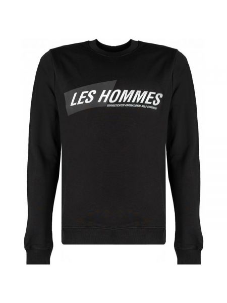 Bluza z okrągłym dekoltem Les Hommes czarna