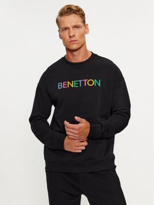 Majica dugih rukava sa dugačkim rukavima United Colors Of Benetton crna