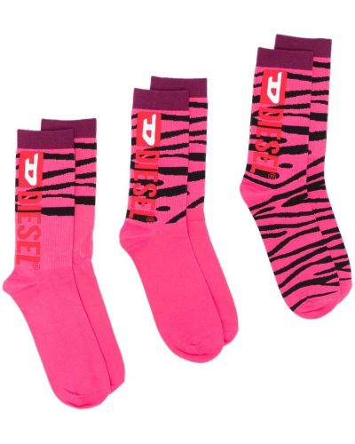 Ponožky s potlačou so vzorom zebry Diesel
