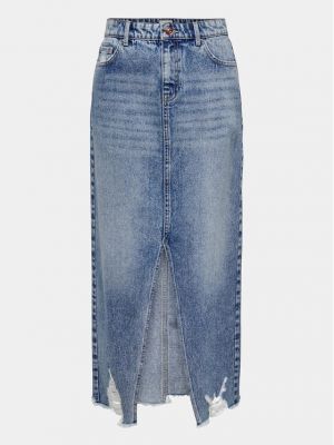 Priliehavá džínsová sukňa Only modrá
