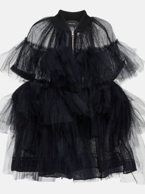 Tylová bunda Simone Rocha černá