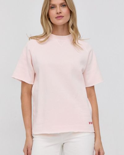 Victoria Victoria Beckham felső rózsaszín, női, sima