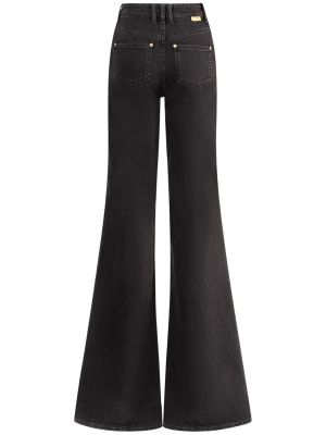 Zvonové džíny s vysokým pasem Balmain černé