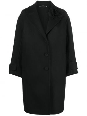 Vlnený kabát Ermanno Scervino čierna
