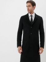 Черные мужское пальто