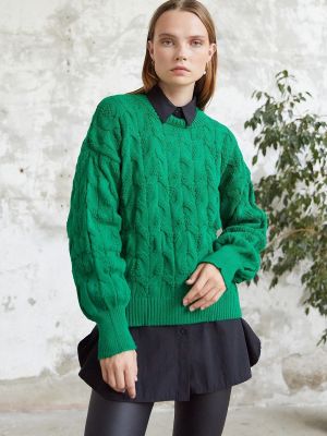 Pletený sveter Instyle zelená