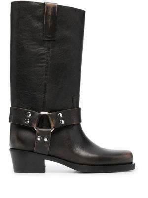 Bottes en cuir Paris Texas noir