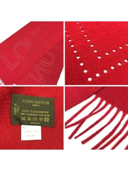 Estola de cachemir con estampado de cachemira retro Louis Vuitton Vintage rojo