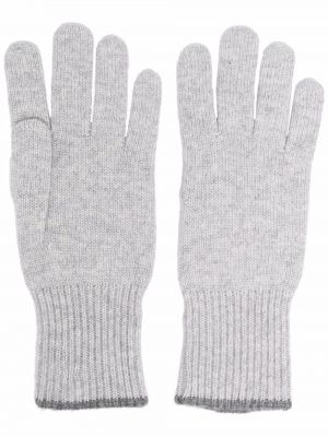 Pletene rokavice iz kašmirja Brunello Cucinelli siva