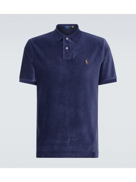 Piké i manchester i bomull Polo Ralph Lauren blå