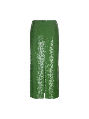 Długa spódnica z cekinami Tory Burch zielona