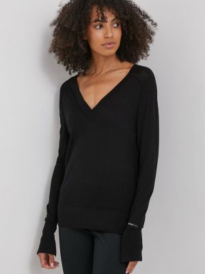 Sweter wełniany Calvin Klein czarny
