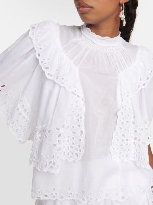 Blusa de algodón Marant Etoile blanco