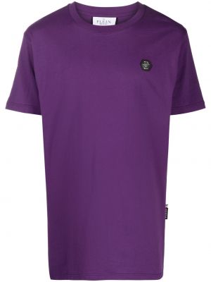 Tricou din bumbac Philipp Plein violet