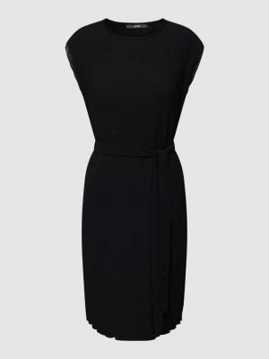 Sukienka midi z wiskozy z krótkim rękawem Esprit Collection czarna