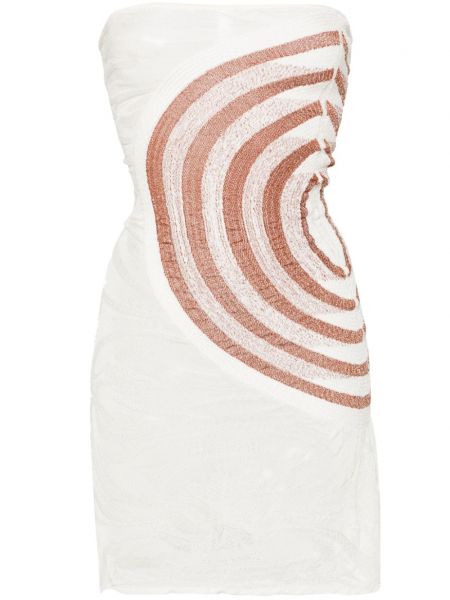 Pletené mini šaty Gimaguas bílé