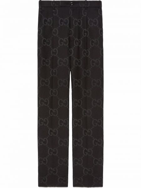 Παντελόνι με ίσιο πόδι Gucci μαύρο
