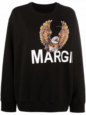 Jersey manga larga de tela jersey Mm6 Maison Margiela negro