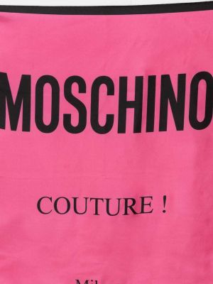 Jedwabna chusta Moschino różowa