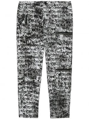 Pantaloni cu picior drept cu fermoar cu imagine cu imprimeu abstract Westfall