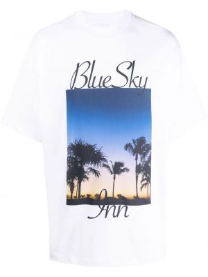 Памучна тениска с принт Blue Sky Inn
