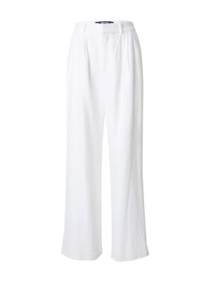 Pantaloni plissettati Hollister bianco