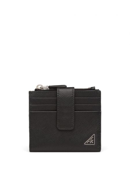 Portefeuille en cuir Prada noir