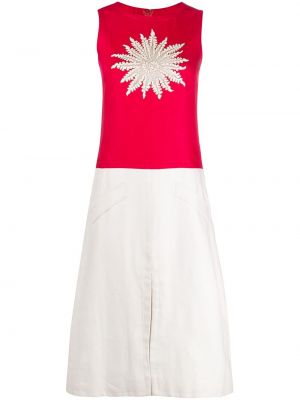 Vestido de tubo ajustado con apliques A.n.g.e.l.o. Vintage Cult rojo