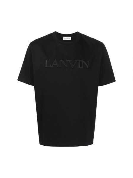 Haftowana koszulka Lanvin czarna