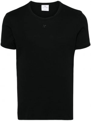 T-shirt avec applique Courrèges noir