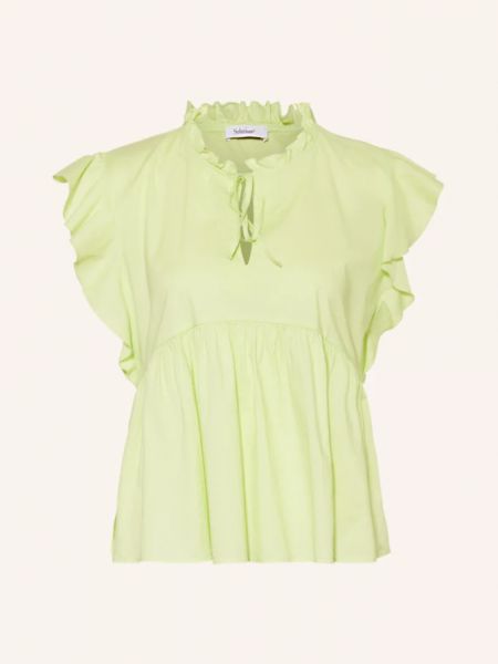 Блузка с рюшами Soluzione зеленая