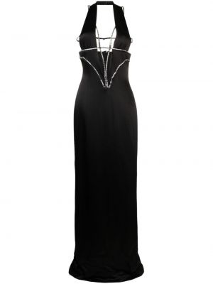 Κοκτέιλ φόρεμα με πετραδάκια Genny μαύρο