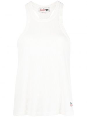 Brodert tank top Reina Olga hvit